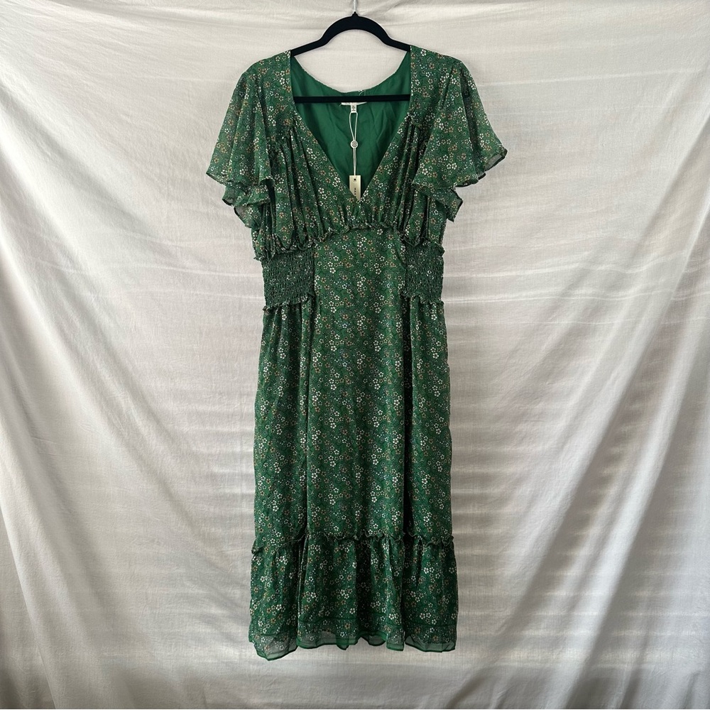 Max Studio Smocked Waist Midi Dress